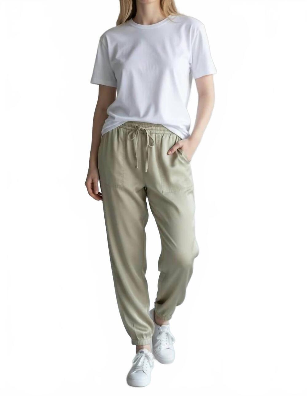 NEW DEX relaxed drawstring pants in tan